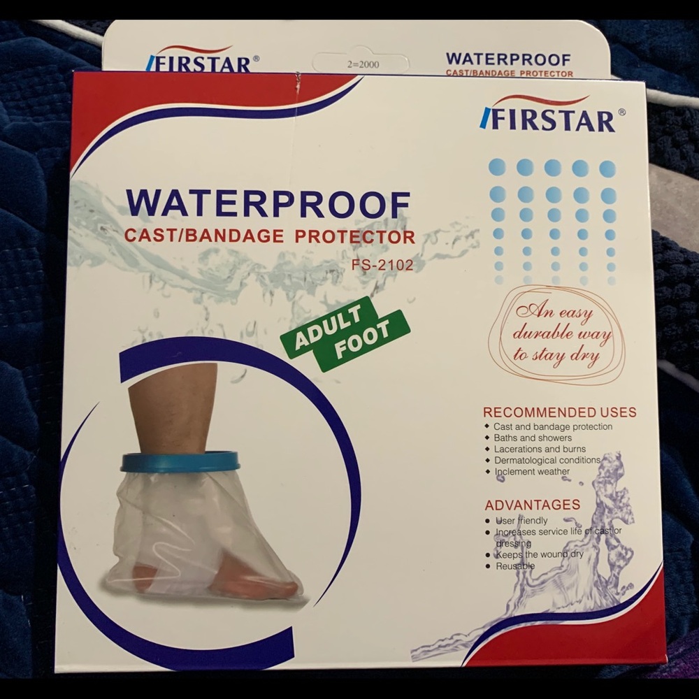 NIB WATERPROOF CAST/ BANDAGE PROTECTOR-ANKLE-ADULT